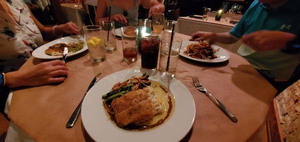 Herb Flounder with corn grits