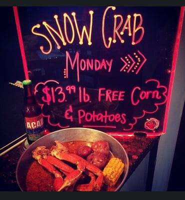 Snow Crab Monday Special