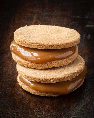 Classic Alfajores -  Destino's Alfajores are cookies with are own dulce de leche butter cookies (6 per order).