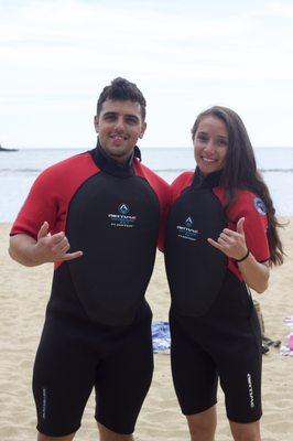 Using the Airtime Watertime Floater Suits to float above the reefs with confidence. Save the reefs!