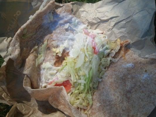 This is what I got when I ordered a beef soft taco: A Lettuce and Sour Cream soft taco!