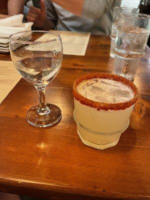 Ocho Repo Tequila & house margarita with Pasote tequila