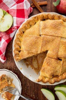 Homemade apple pie, cakes and cookies.