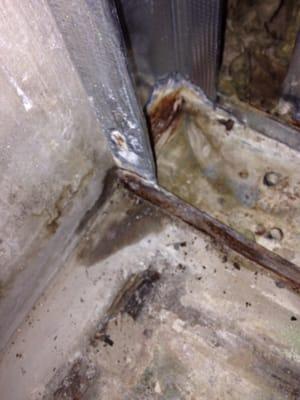 Mold and corrosion discovered inside the walls of my Equity apartment. Government Inspectors sited the complex for mold.