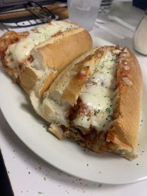 Chicken parmigiana sandwich