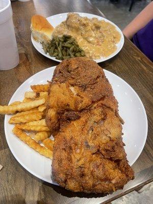 Friday special- Fried Pork Steak and the Atchafalaya