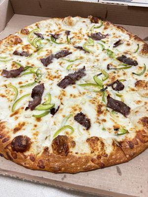 The Philly Cheese Steak Pizza