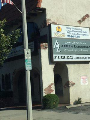 Front signage from outside #personalinjury #attorney #8185383303 #help #socal #la #twitter #yelp #law