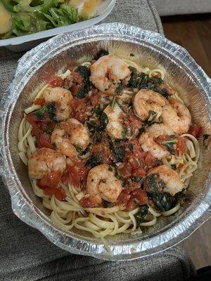 Shrimp Scampi. It was absolutely delicious and it was delivered!!!