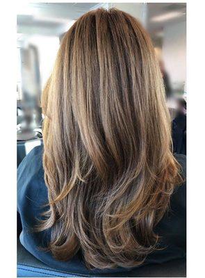 Balayage and hair cut