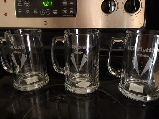 Jr. Groomsman root beer mugs