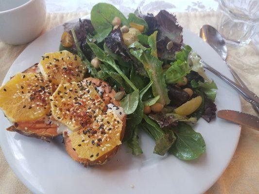 Breakfast sweet potato salad