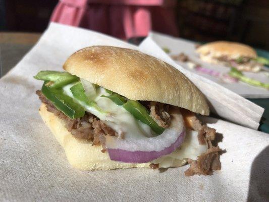 little cheesesteak slider