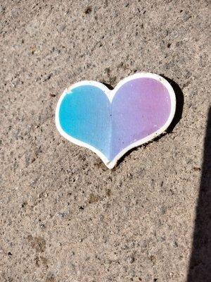 Found a heart sticker on the ground!