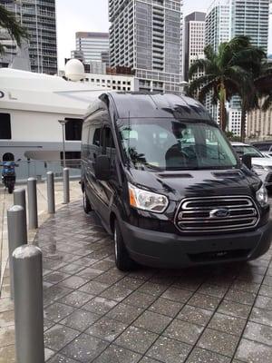 15 passenger van. All of our fleet vehicles are Black, for that executive look.