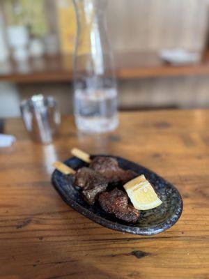 Beef Tongue Skewers