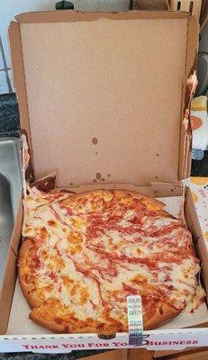 Delicious pizza, crust, sauce cheese but not happy with the delivery