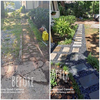 We are sharing a picture of a before and after of One of our most recent projects that we have done