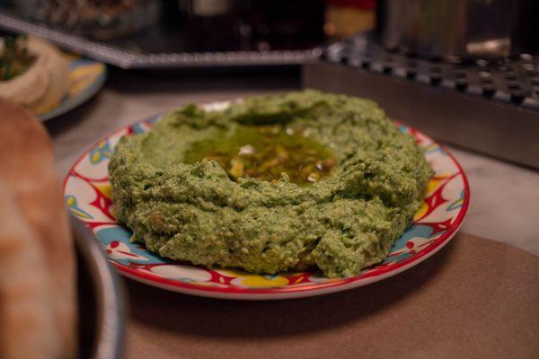 Whipped feta with pistachios.  A really interesting creation!  Great flavor and unique