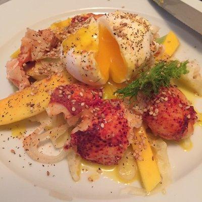 lobster Salad with poached egg