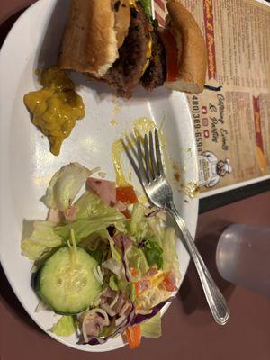 Triple threat burger and Chef salad. Both delicious