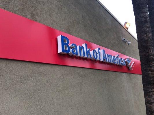 Front sign of bank