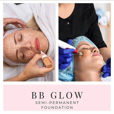 BB Glow is a cosmetic procedure where a semi-permanent foundation is used to achieve glowing, radiant, seemingly poreless skin.