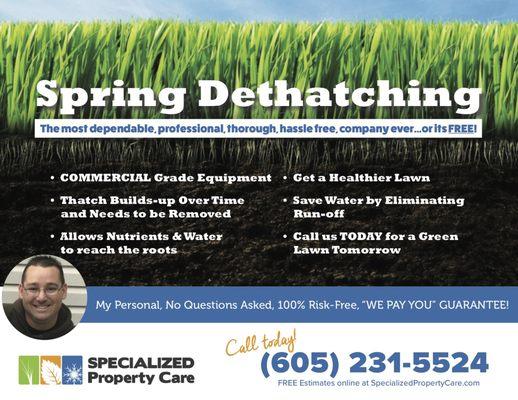 Best Lawn Detaching in Sioux Falls. Call (605) 231-5524