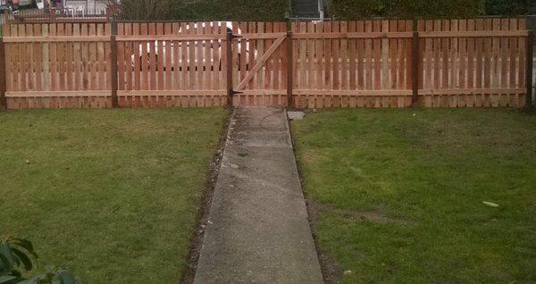 New, Beautiful Fence & Gate by Z&S Structures and Landscaping!