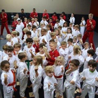 Group class photo of children at the Imperatori karate studio in sandy springs Georgia