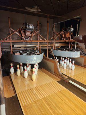 Bowling setup in the museum