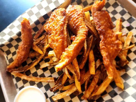 Chicken tenders and fries