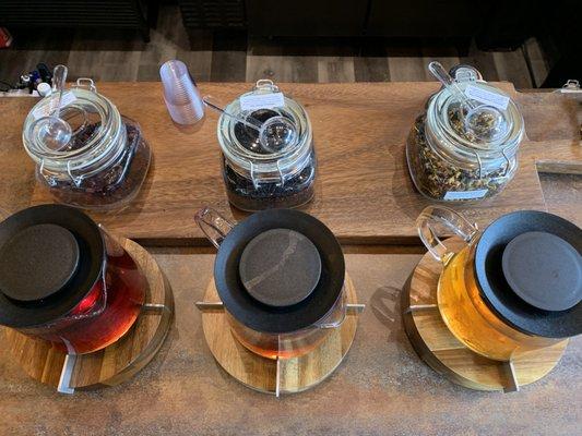 Daily tea tastings help you to find your favorite. Available Wed - Fri