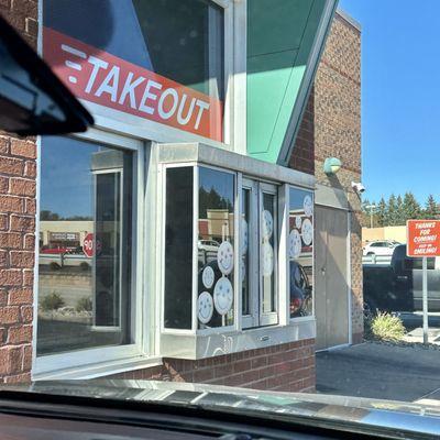 Takeout drive-thru window