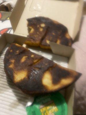 Burnt crazy bread