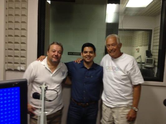 Publisher Will Paige (left) with Congressman Raul Ruiz.