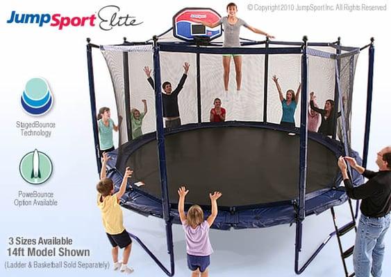 JumpSport Trampolines with Basketball Hoop