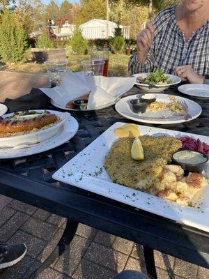 Food: Cheese Spätzle, Pork Schnitzel, Potato Pancakes, and Bavarian Pretzels.