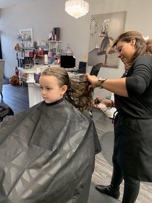 Girls day at the salon, getting ready for Thanksgiving