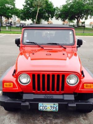 Maaco painted the hood and front grille with the factory paint. We are delighted!