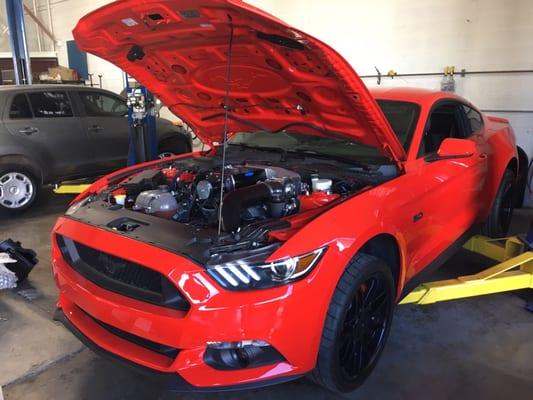 Kenne Bell supercharger install on a 2015 Mustang