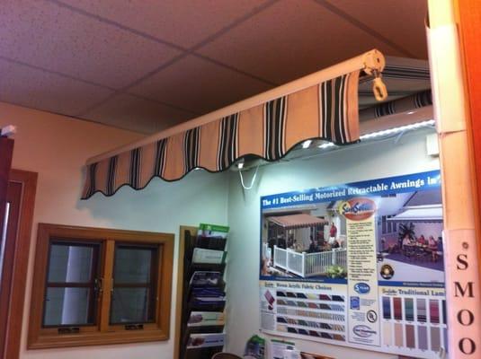 Sunsetter awning demo with optional LED lighting