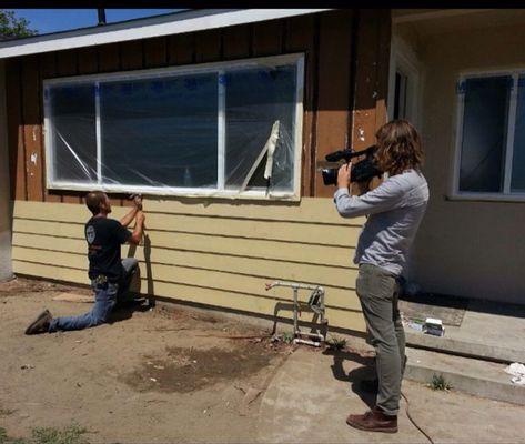 Doing a little siding for b role flip or flop.