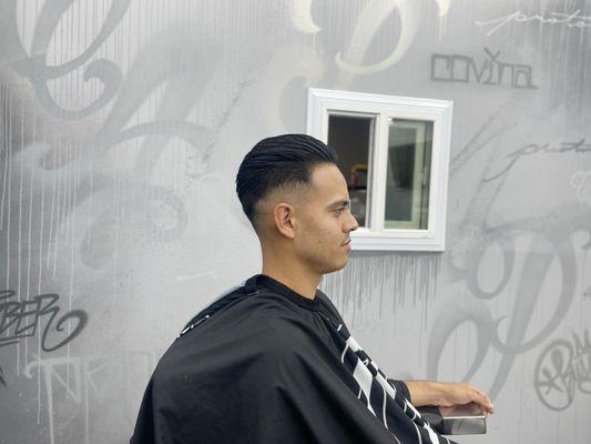 Mid Fade slick back