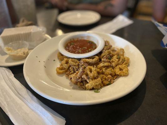 Calamari (appetizer with awesome house made marinara sauce)