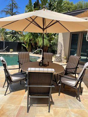 Custom Sunbrella dining chair cushions