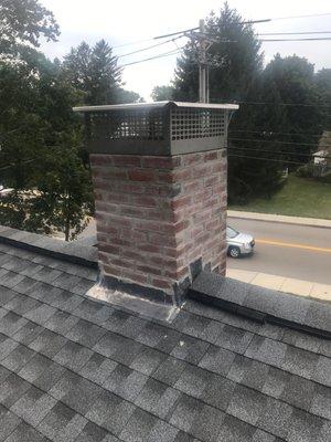 New roof  New chimney  New chimney cap