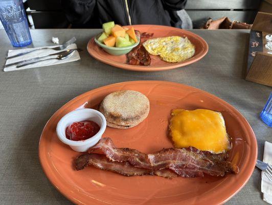 Build your own breakfast plates for wife and I.