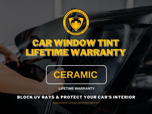 Car window tint with lifetime warranty