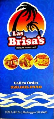 Las Brisas menu